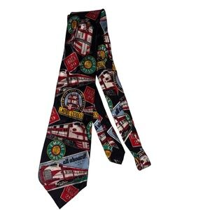 Prestige Necktie 100% silk Tie The Great Train Store Vintage Moonlight Express